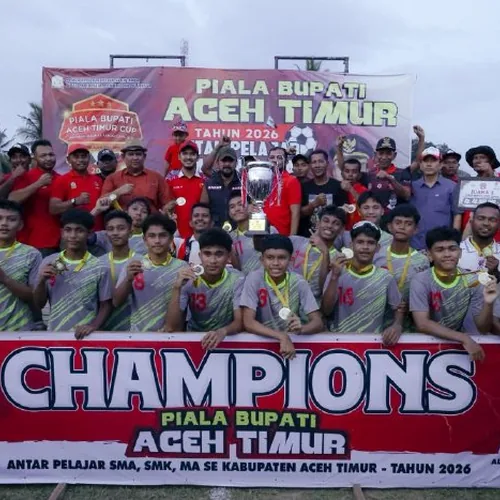 Taklukkan SMAN 1 Peureulak Lewat Drama Penalti, SMAN 1 Idi Rayeuk Juara Piala Bupati Aceh Timur 2026