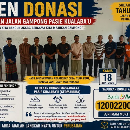 Lelah Menanti Janji Manis Pemerintah, Warga Pasie Kualaba'u Aceh Selatan Galang Donasi Mandiri Perbaiki Jalan